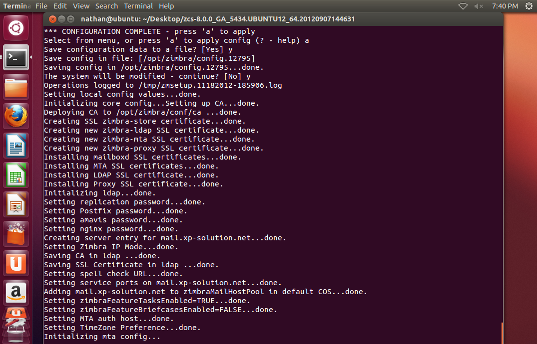 Core configuration. LDAP install Ubuntu. Password создать. Checkpoint MTA configuration. Jorgedlcruz-zimbra1.